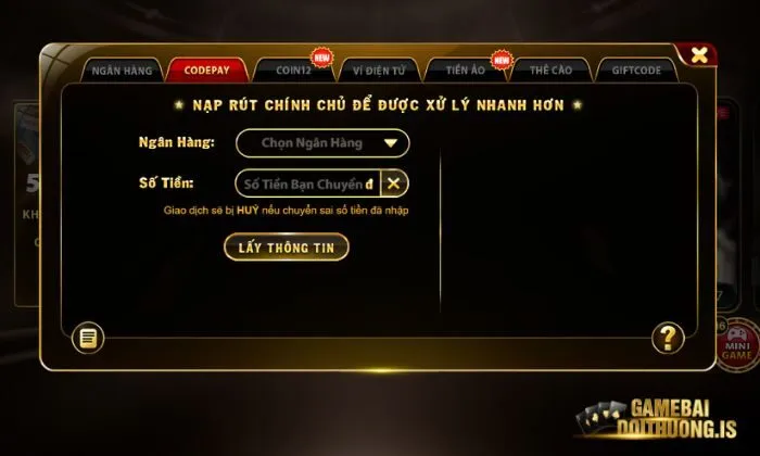 game bài đổi thưởng Yo88  Các bước nạp tiền vào tài khoản game Yo88 chi tiết